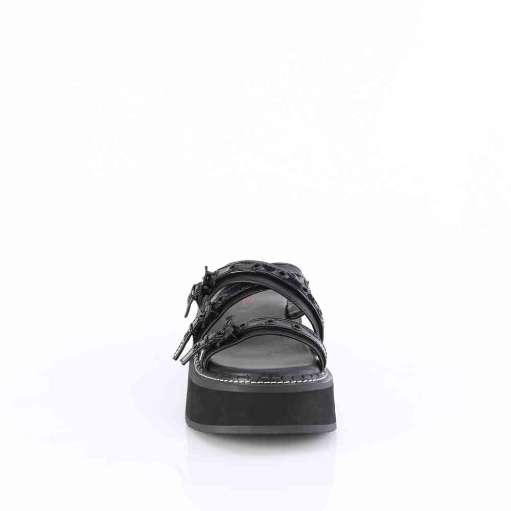 DemoniaCult - EMILY07 Slippers - Black